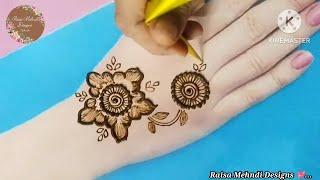 Mehndi design back hand simple easy and beautiful | Back hand mehndi design | Mehndi