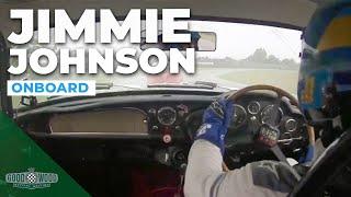 Full race onboard Jimmie Johnson and Dario Franchitti race Aston Martin DB4 GT at Goodwood