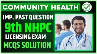 9th NHPC Past question| MCQs Health Assistant important mcqs on Community Health | General Medicine