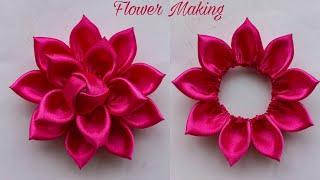 How To Make Fabric Flower | How to make an adorable fabric rose flower ~ in just 7 minutes!