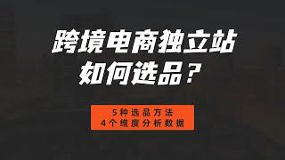 跨境电商独立站如何选品？有哪些选品方法？选品后如何分析数据？