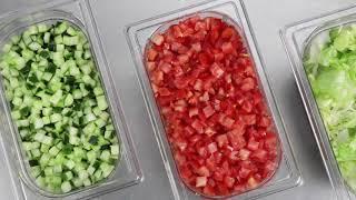 Robot-Coupe CL50 Ultra Veg Prep Machine: Dicing Discs - Cucumber, Tomatoes, Salad