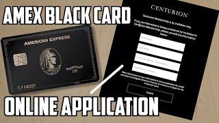 Amex Centurion Card: You Can Now APPLY Online..... Kind of....