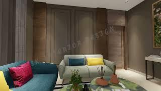 Drawing room Interior walkthrough design by s k interior design