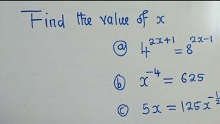 Equations involving Indices