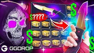GGDROP RISKY KNIFE UPGRADE PAID HUGE !? | GGDROP PROMO CODE 2025 | GGDROP CASE OPENING |