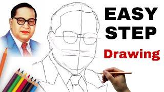 Very Easy - Dr. B.R. Ambedkar Drawing