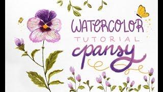 Pansy Flower: Watercolor Tutorial