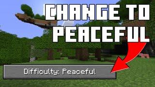 How to Change Difficulty to Peaceful | How to Minecraft