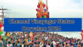 Chennai Vinayagar Statue Oorvalam 2024 | Marina beach #vinayagar