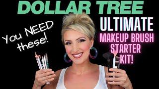 Dollar Tree Makeup Brushes You NEED! Ultimate Makeup Brush Starter Kit!