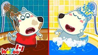 I Built a WATERPARK In My House!  Learn Good Habits  Wolfoo Kids Cartoon