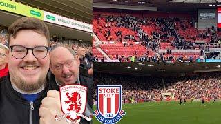 HACKNEY SCREAMER / ANGRY AWAY FANS!!! MIDDLESBROUGH VS STOKE CITY MATCHDAY VLOG