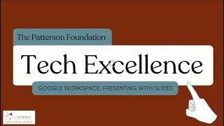 TPF Tech Excellence: Presenting With Slides