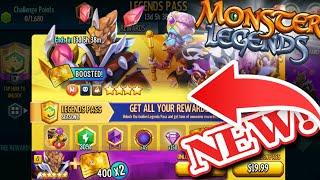 THE NEW BOOSTED LEGENDS PASS! | MASSIVE TREASURE CAVE UPDATE! | MONSTER LEGNDS GAMEPLAY