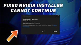 [FIXED] - Nvidia Installer Cannot Continue | Nvidia Geforce Experience installer cannot continue