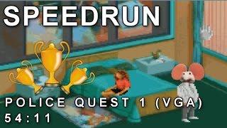 [Speedrun] Police Quest 1: In Pursuit of the Death Angel (VGA version) (any%) - WR (54:11)