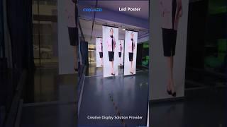 The transparent led poster screen to promote your advertisings. #ledposter #ledbillboard #ledscreen