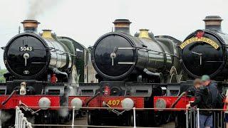 100 YEARS THREE CASTLE CAVALCADE |  TYSELEY LOCOMOTIVE WORKS OPEN DAY 17.06.23  | 7029 4079 & 5043