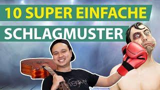 10 SCHLAGMUSTER auf der Gitarre lernen | SUPER EINFACH (für Beginner)