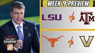 ESPN College Gameday | Rece Davis Previews CFB Week 9: LSU vs. Texas A&M; Texas vs. Vanderbilt?