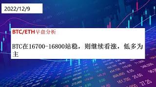 BTC在16700-16800站稳，低多为主