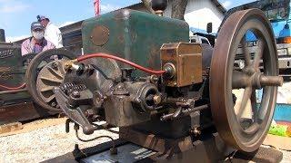 1930s? STRONG Diesel-fuel/Oil Dual use Engine 4hp part 2 [Old Engines in Japan]