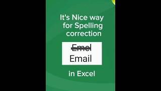 How to Correct Spelling mistakes in Excel| #shorts , #excel , #tips