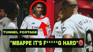 Jude Bellingham Frustrated in Tunnel With Kylian Mbappe, Vinicius jr! Tunnel Footage