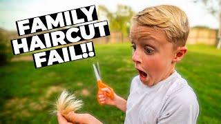 FAMILY HAIRCUT GONE WRONG | Kids School Hair Cuts | HE CUT HIS OWN HAIR!!! ️