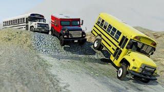 BeamNG Drive - Suspension & Stress Testing MD Series Armored Truck & School Bus (Game Update 0.36)