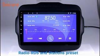 Aftermarket Navigation 2016 Jeep Renegade Radio GPS Stereo Upgrade with USB Aux 1080P Video