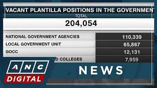 More than 204,000 plantilla positions in PH gov't remain vacant | ANC