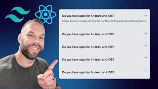 Build an Accordion Menu with React & Tailwind CSS