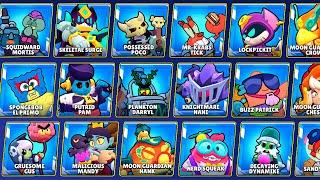 ALL 673 BRAWL STARS SKINS | #SpongeBob, ScaryTales