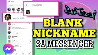 PAANO MAGBLANK NICKNAME SA MESSENGER 2023 | Riencyll Cabile Tutorial