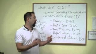 What is the C-61 "D" Limited Specialty License?