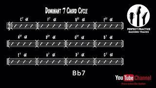 Dominant 7 Chords in all 12 Keys / Cycle of Fourths Jazz Swing Backing Track