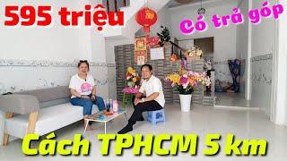 Nhà 1 trệt 1 lầu giá 595 triệu bán trả góp ở Đức Hòa Long An giáp TPHCM gần nhiều khu công nghiệp