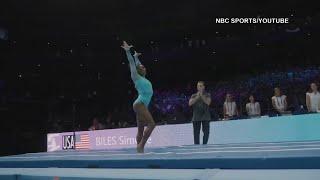 Simone Biles lands never-before-done move