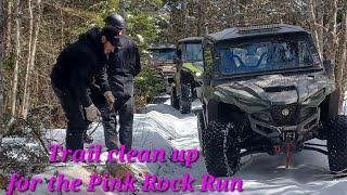 506SXS & ATV - Clearing trails for the NB Pink Rock Run with Maritimes ATV Gathering UTV ATV 4K