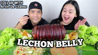 LECHON BELLY MUKBANG | PUTOK BATOK | FILIPINO FOOD | MUKBANG PHILIPPINES | COLLAB w @arvindechavez3063