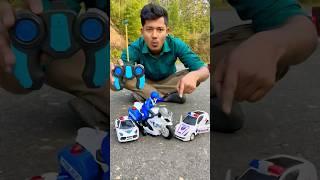 RC Police Bike fighting with police cars #shorts