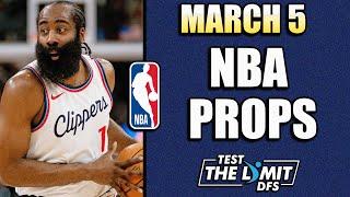 My Top 3 BEST NBA Player Props + Predictions | Wednesday 3/5/2025