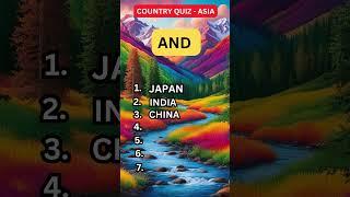 Can You Guess Countries in Asia without Vowels?  #shorts #quiz #guessthecountry #trending