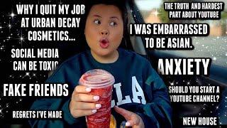 anxiety + truth about YouTube + social media is toxic + fake friends + etc | KIM THAI MUKBANG 먹방 Q&A