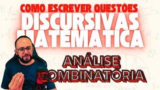 FGV - SEEC-RN - How to write a discursive mathematics question (Combinatorics)