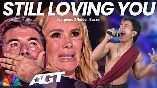 Golden Buzzer : All the judges criying when he heard the song Scorpions with an extraordinary voice