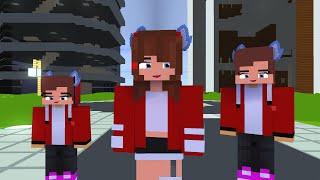 close your eyes meme jj maizen family titi timo timo dance -minecraft animation #maizen #shorts