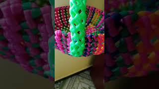 Multi colour small size Pooja basket traditional handmade🪷..#pooja#love#motivational #handmade